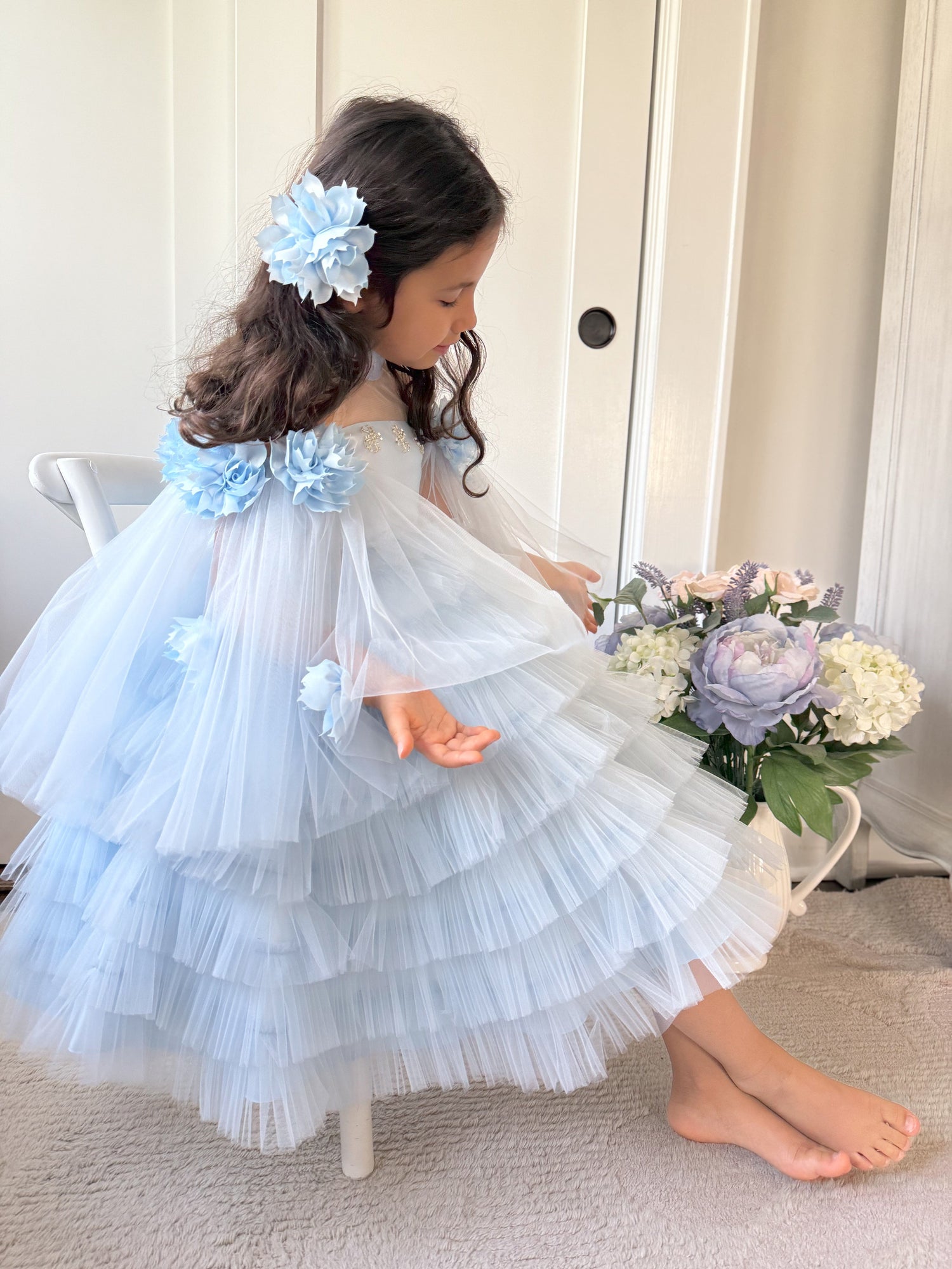 Girl | Alaska Baby Tulle Dress | Blue