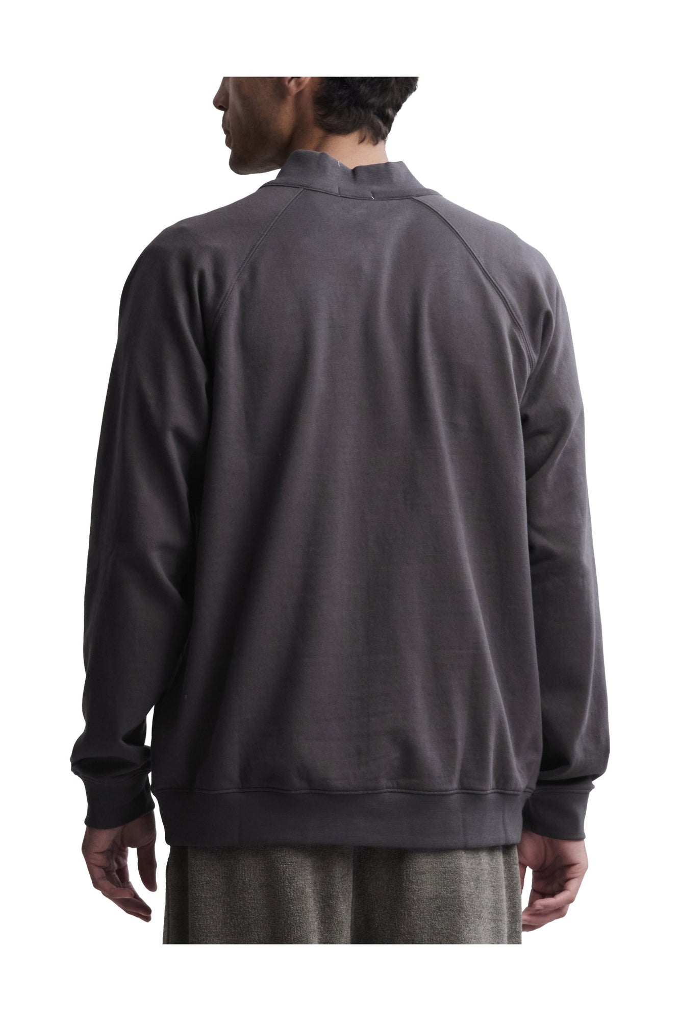 Mens | Malibu Collection Pima Cotton Fleece Half Zip Pullover | Carbon