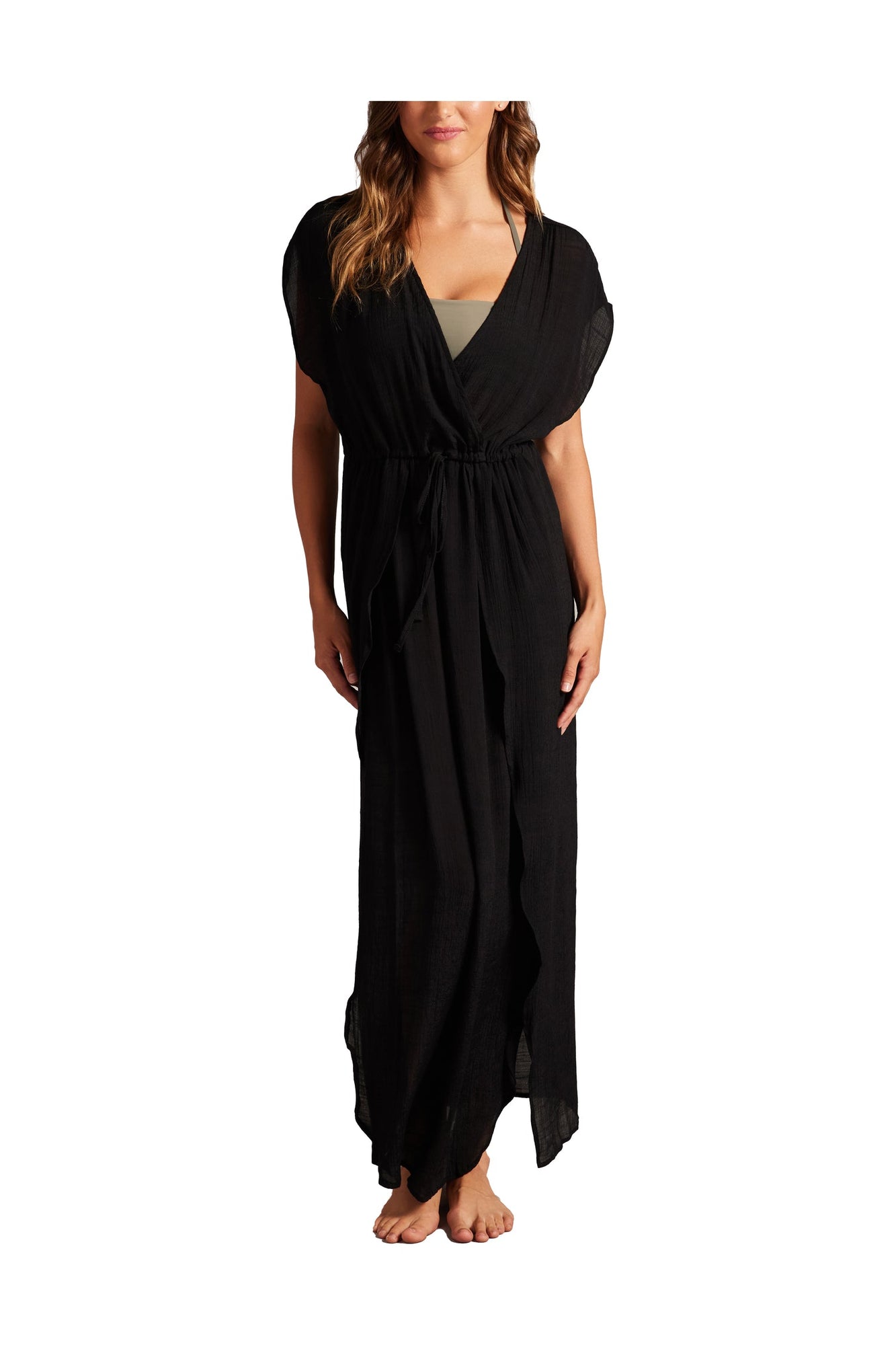 Womens | Tulip Hem Maxi Dress | Black Sea