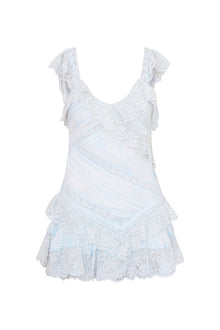 Bensley Fitted Lace Mini Dress | Moonstone