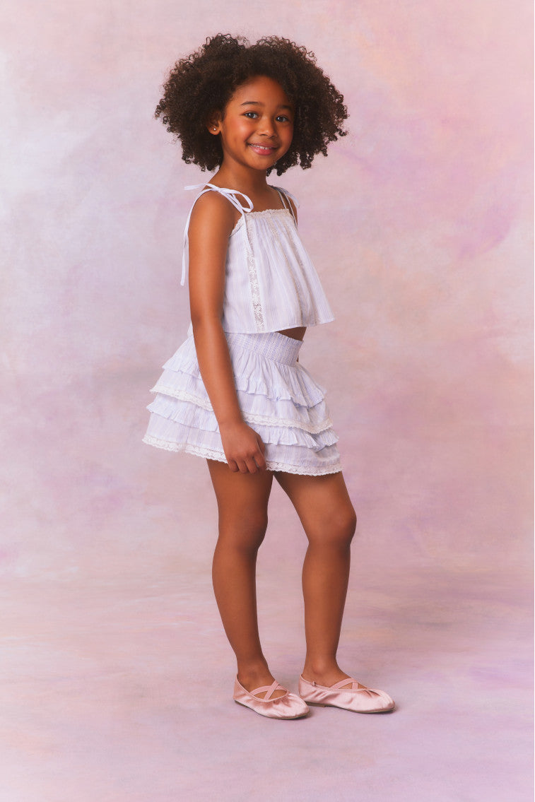 Girls Billie Cotton Stripe Skirt | Vintage Voyage