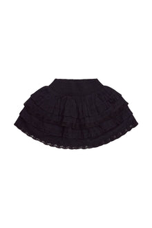 Girls Billie Cotton Mini Skirt | Black