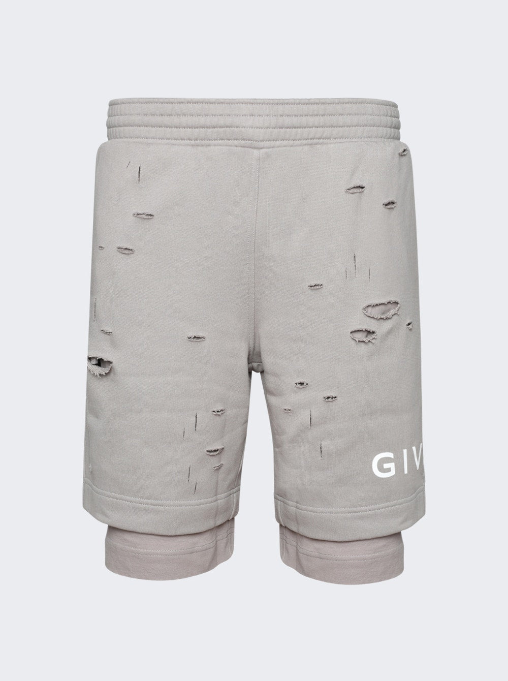 Men | Givenchy | Distressed Bermuda Shorts Taupe | Beige