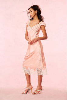 Brinkley Satin Midi Dress | Vintage Nude