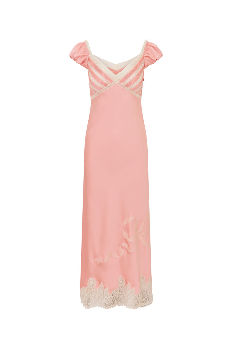 Brinkley Satin Midi Dress | Vintage Nude
