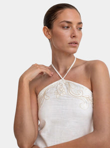 Naomi Pant | Off White Embroidery