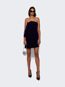 Women | Givenchy | Velvet Dress With Oversized Bow Dark Navy