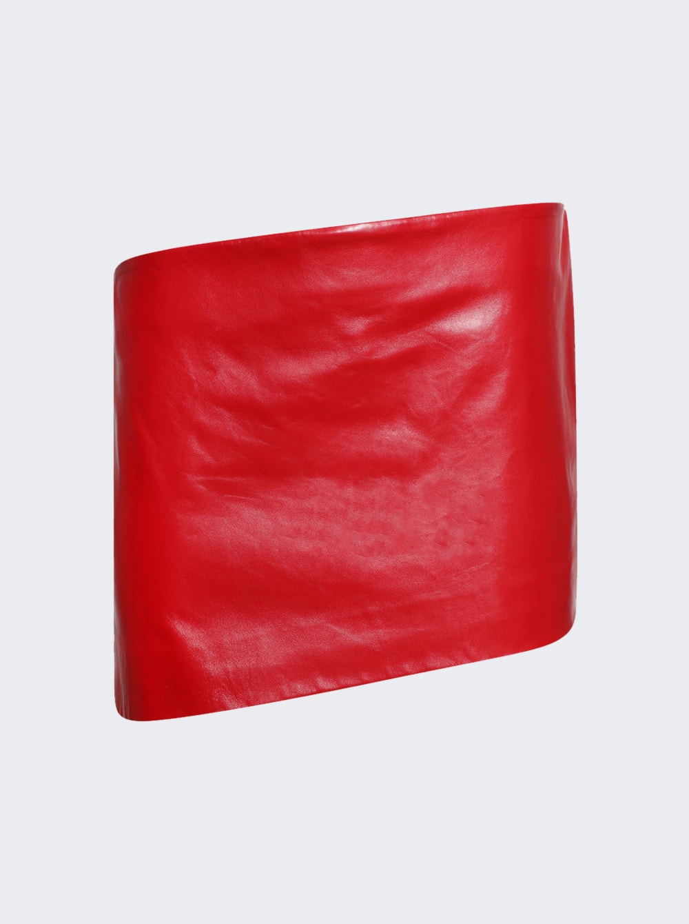 Women | Givenchy | Mini Asymmetric Leather Skirt Red