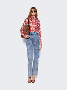 Women | Givenchy | Cargo Boot Cut Jeans | Light Blue