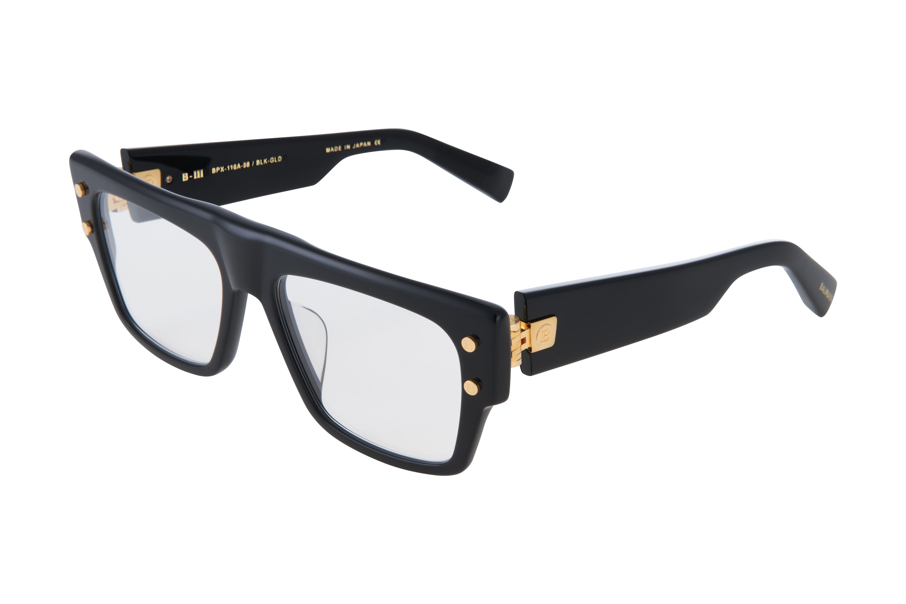 Unisex | B - III Optical | Black - Gold | Clear