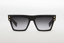 Unisex | B - V Sunglass | Black - Gold | Dark Grey Gradient