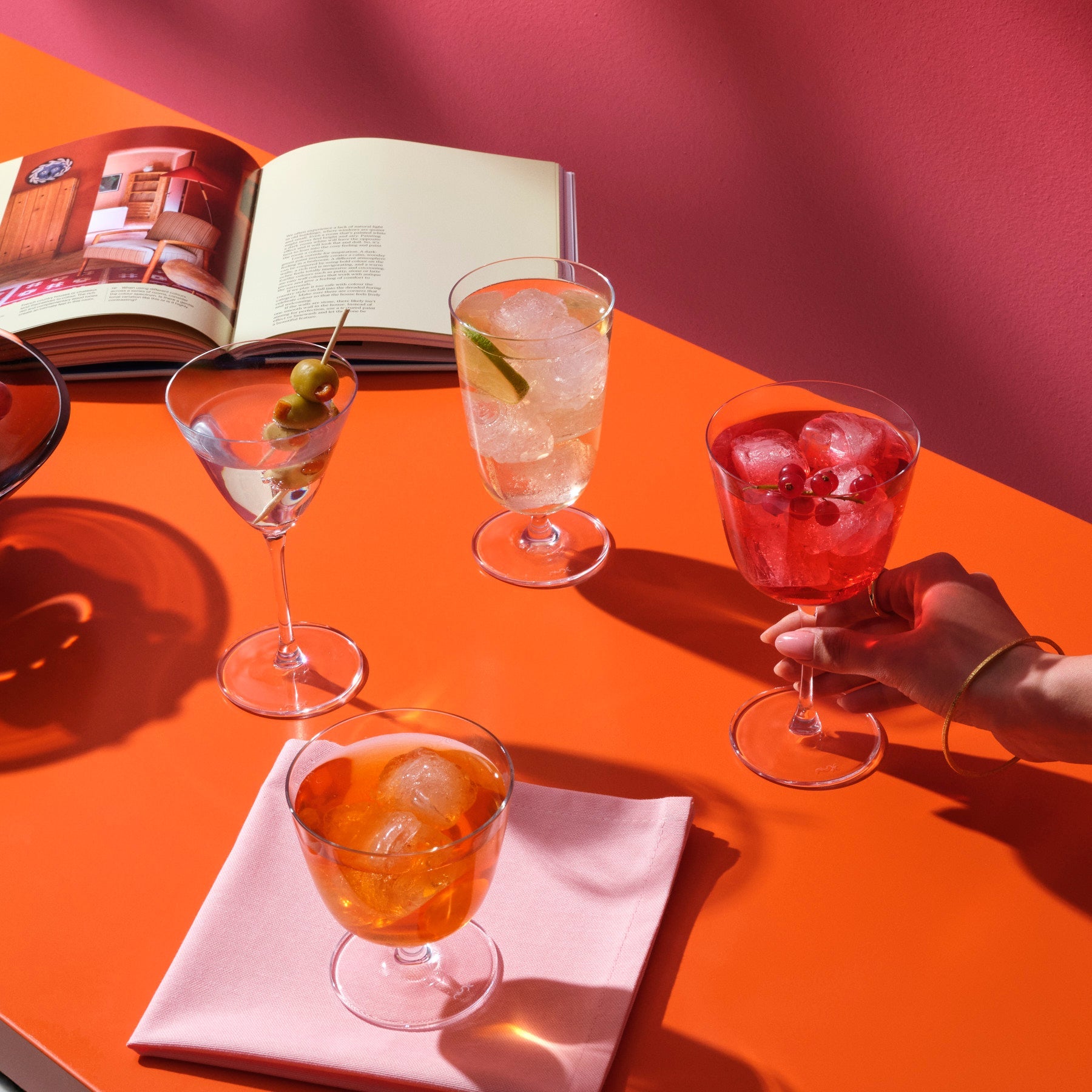 Bar/Giani Cocktail Glass - Long | Clear Crystal | Set of 4