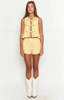 Baxter Gingham Shorts | Yellow