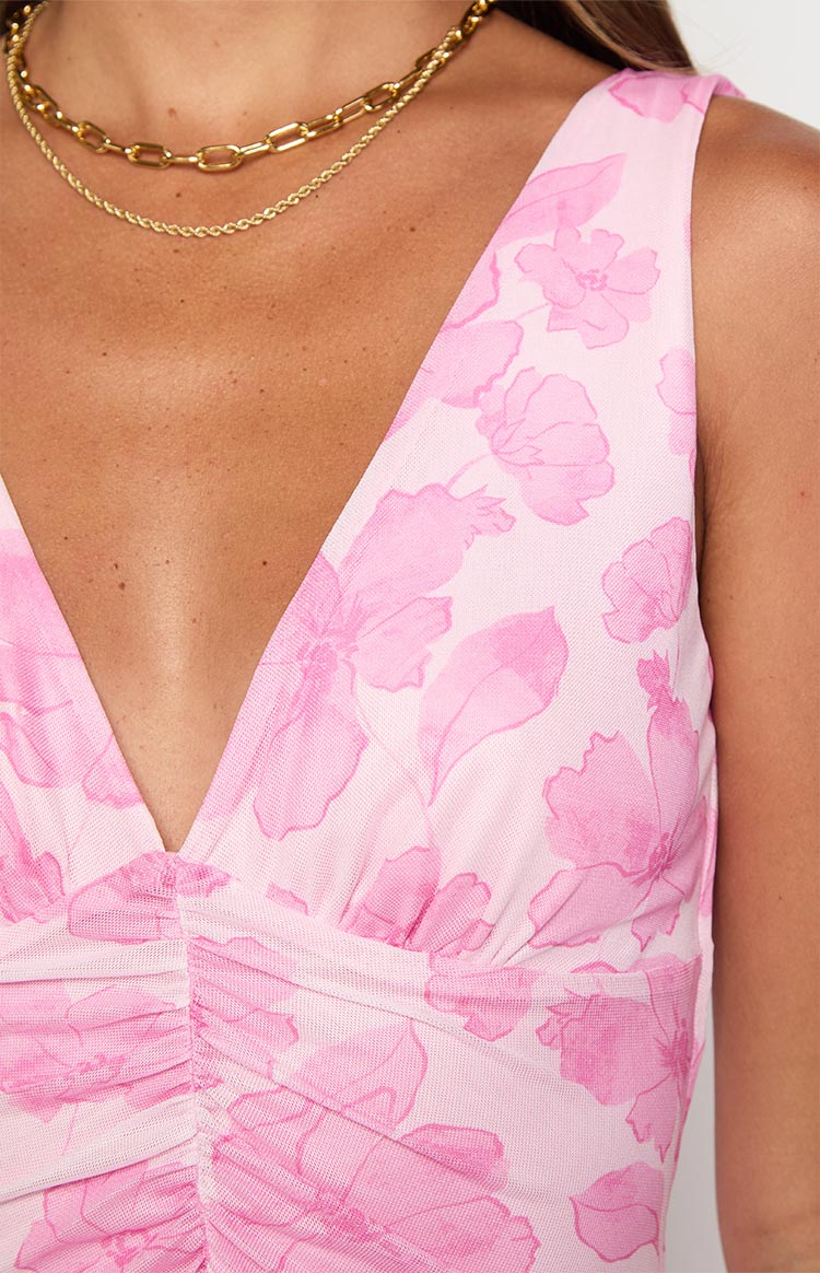 Beck Floral Maxi Dress | Pink