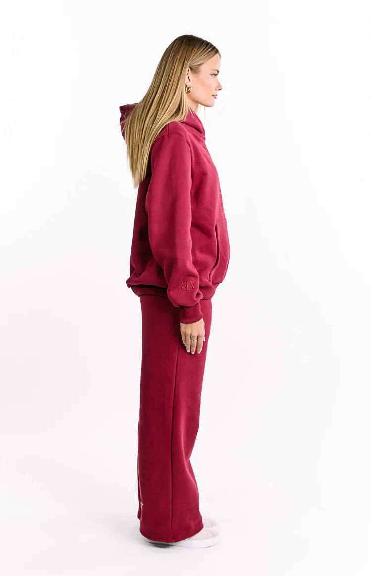 Beginning Leopard Star Hoodie | Burgundy