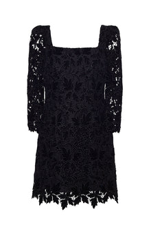 Belinda Dress | Black Velvet Lace