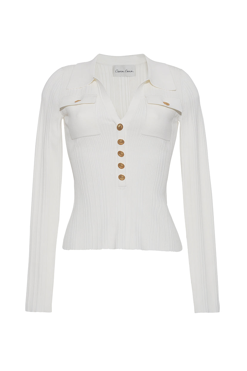 Belleport Top | Ivory | Ivory