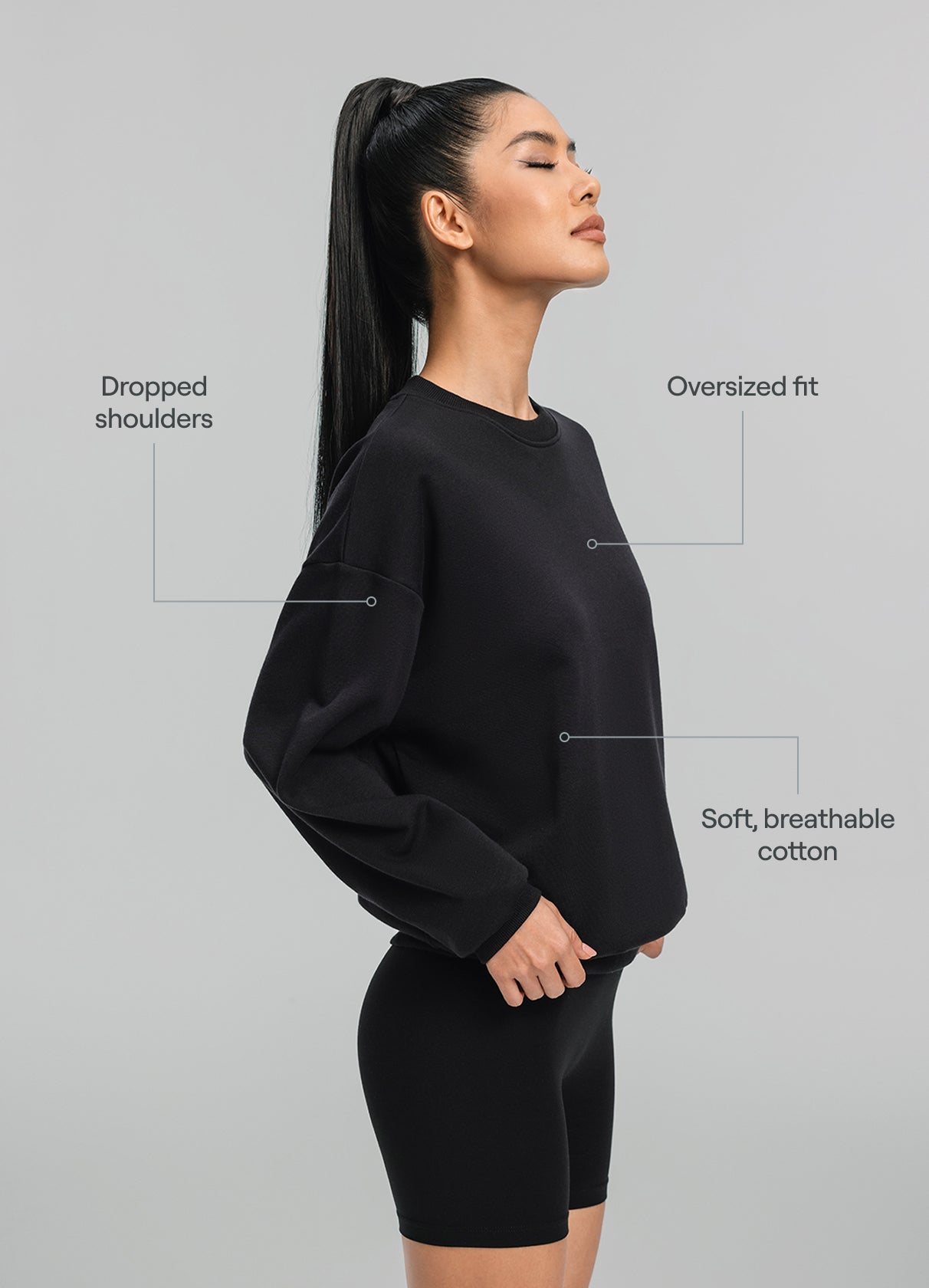 Everyday Active Sweatshirt | Black