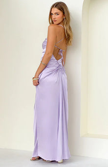 Blaise Satin Maxi Dress | Lilac