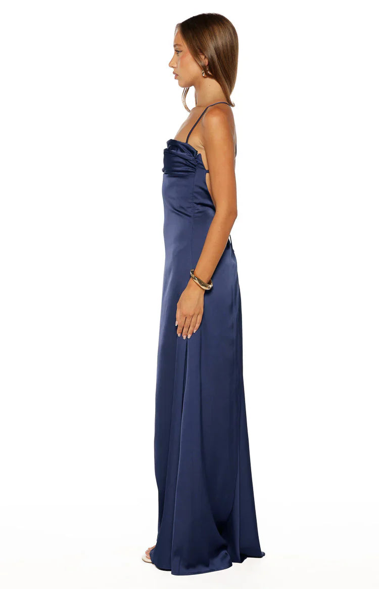 Blaise Satin Prom Dress | Navy