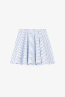 Blue Stripe Mini Circle Skirt | Lavender Lustre