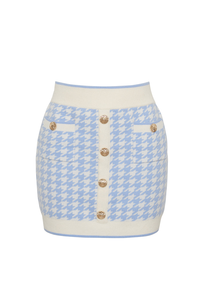 Bodie Skirt | Houndstooth Blue