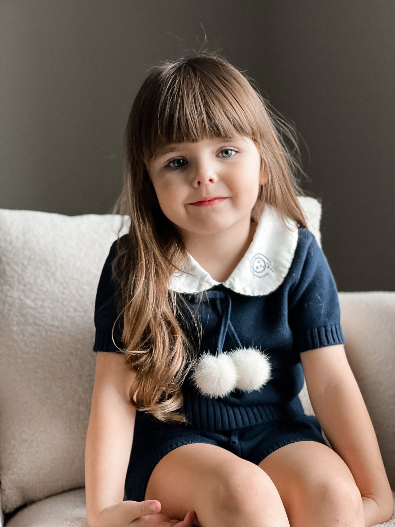 Boy | Billie Knit Top and Shorts Set | Navy