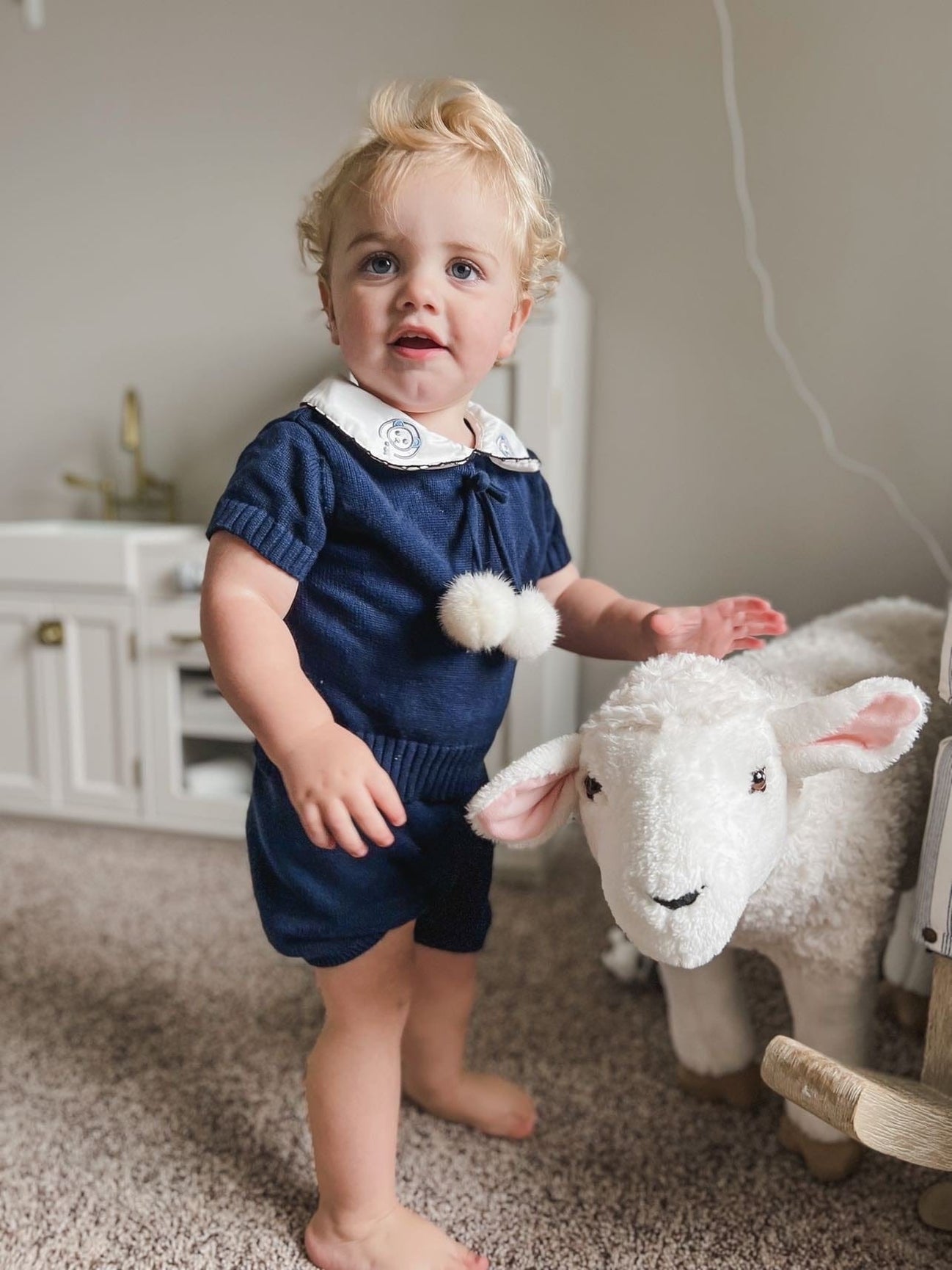 Boy | Billie Knit Top and Shorts Set | Navy