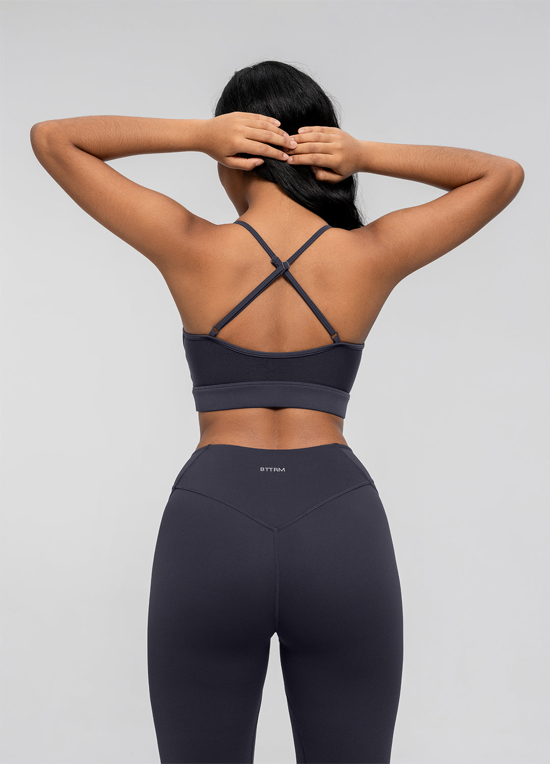 Seamless Crossback Bra | Charcoal