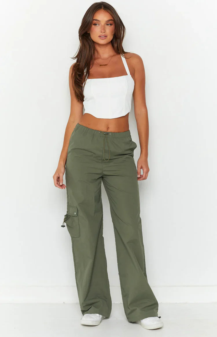 Bronx Drawcord Cargo Pants | Khaki