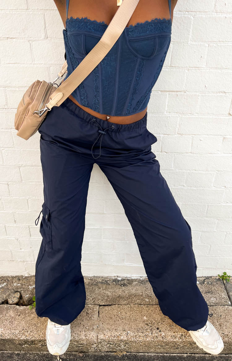 Bronx Drawcord Cargo Pants | Navy