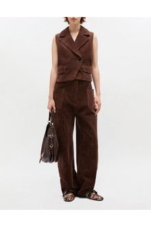 Brown Corduroy Vest | Chicory Coffee