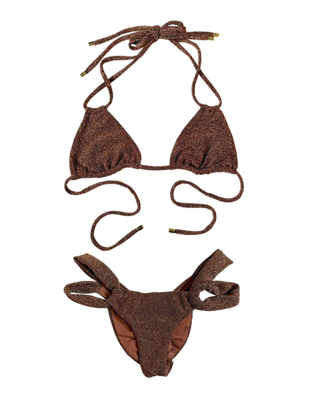 Delphin Tango | Brown Glitter