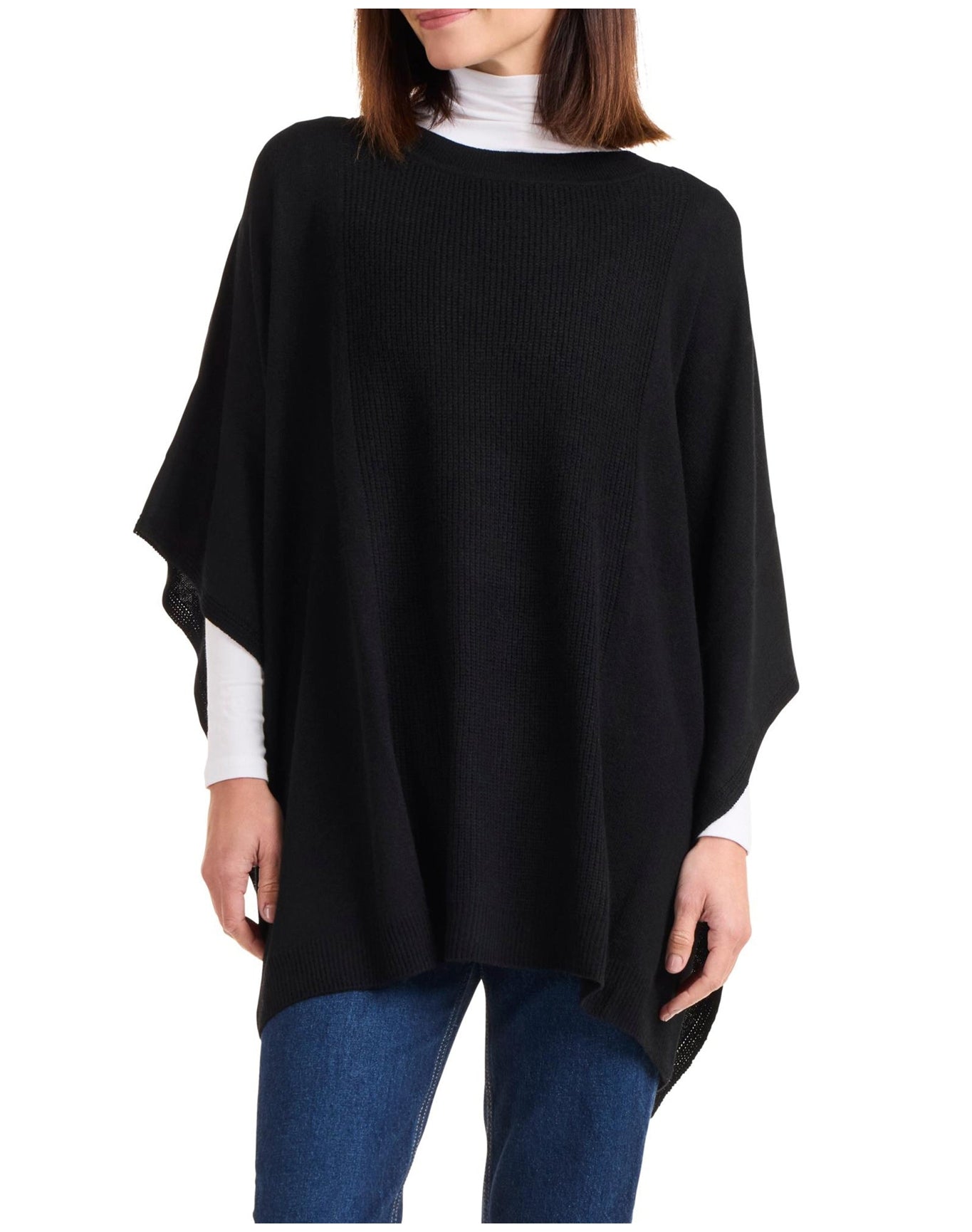 Bruno Magli | Women | Cashmere Poncho | Black V3