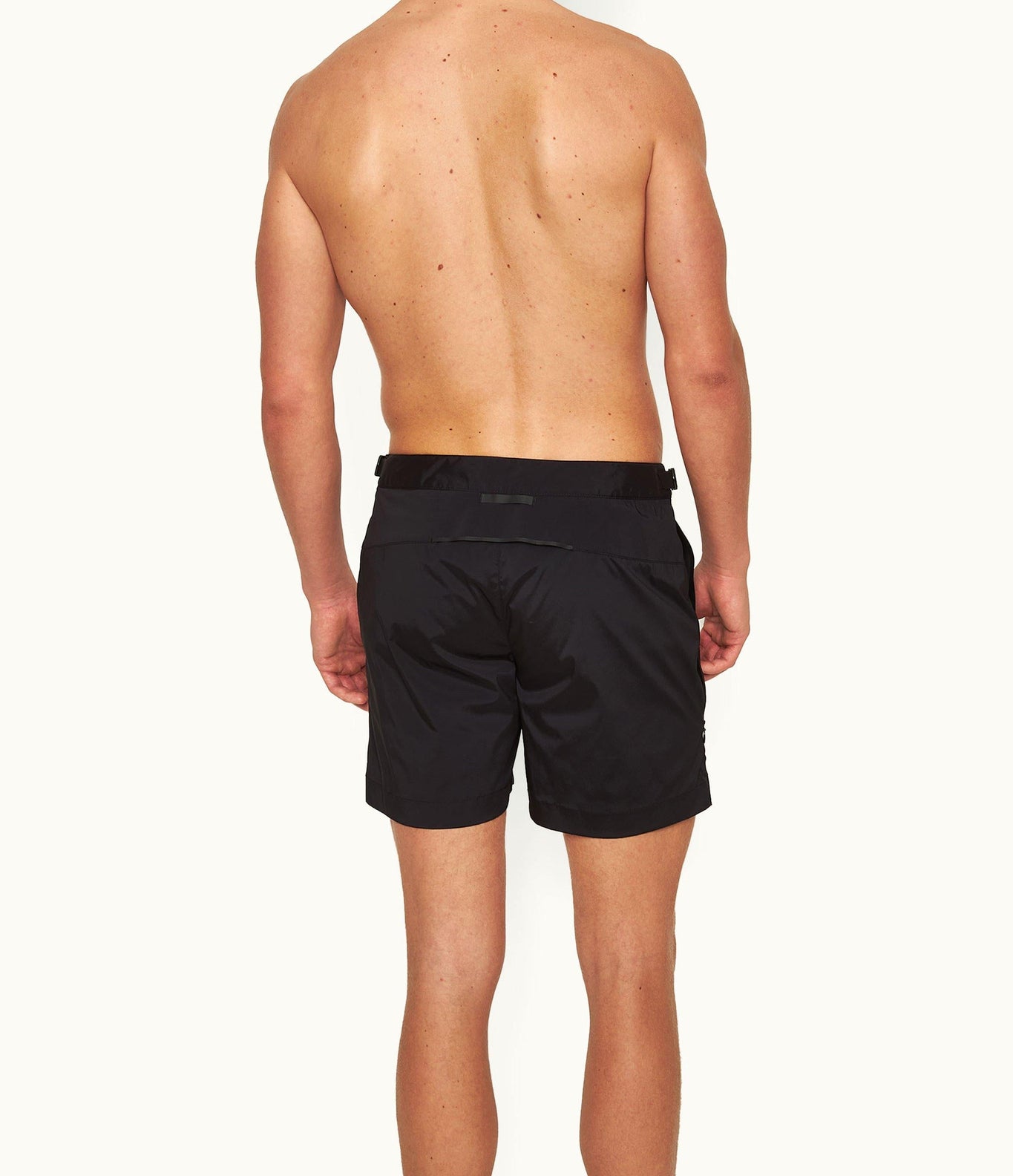 Bulldog Bonded Bonded Tape Mid-Length Swim Shorts | Black