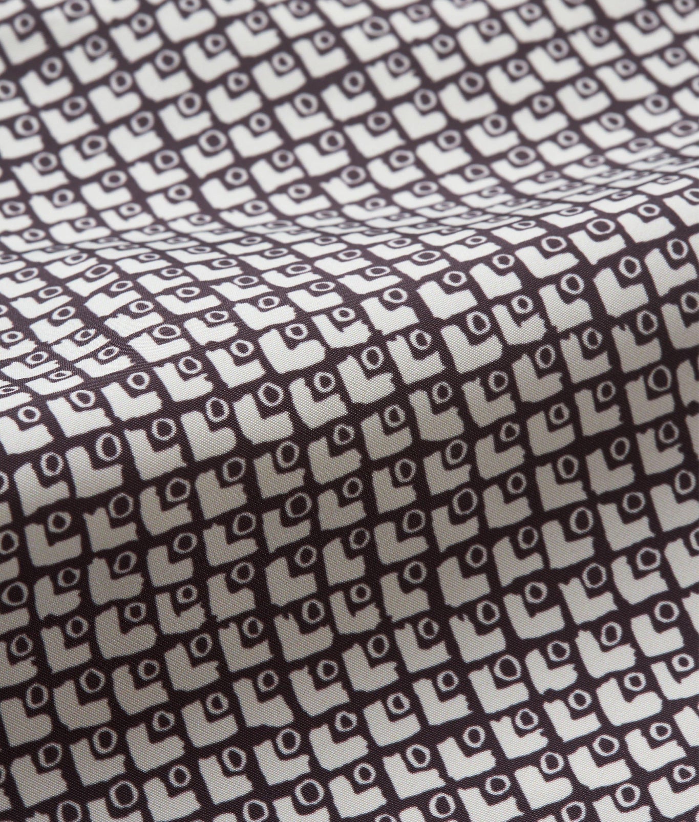 Bulldog Geo Print Mid-Length Swim Shorts | Truffle/White Sand