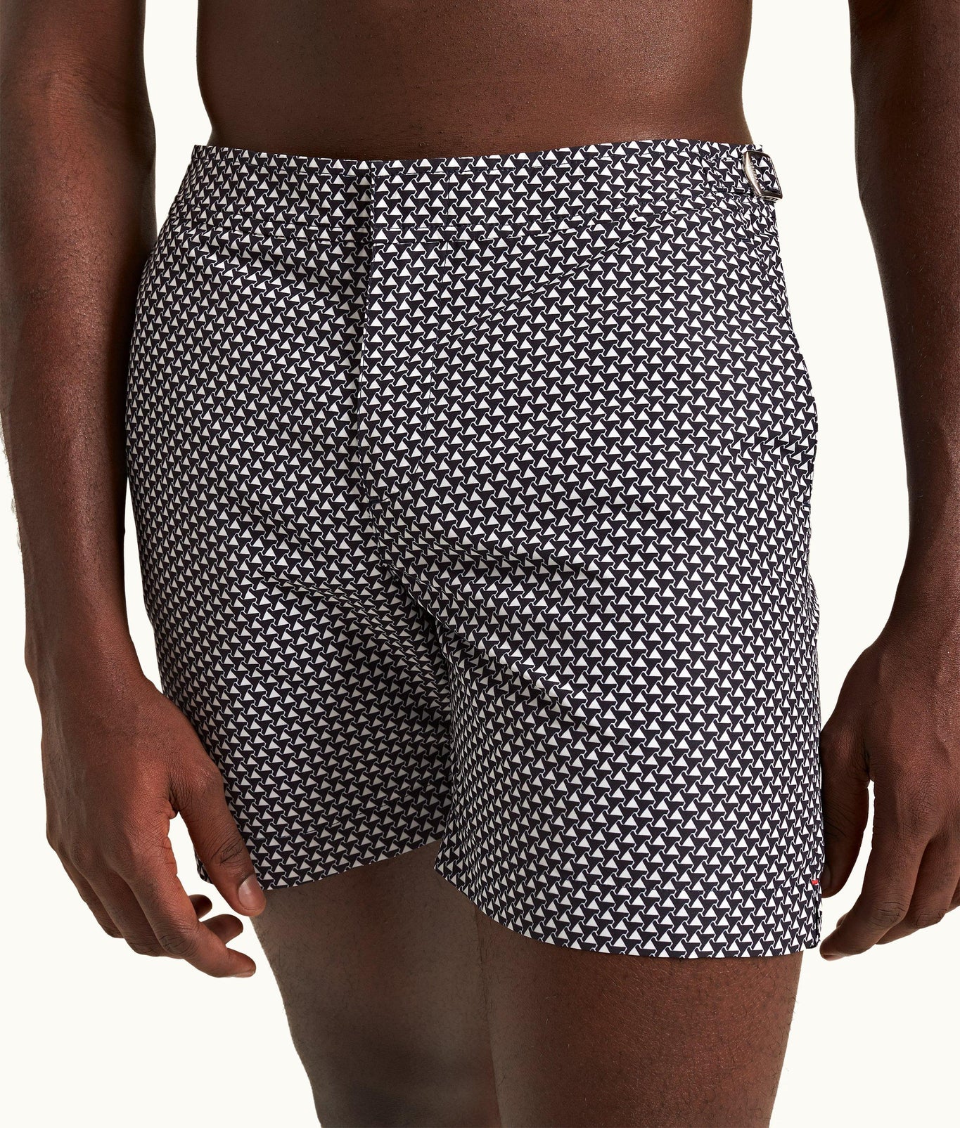 Bulldog Pax Print Mid-Length Swim Shorts | Night Iris