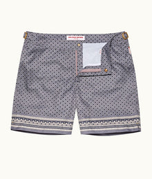 Bulldog Solmio Print Mid-Length Swim Shorts | Taro