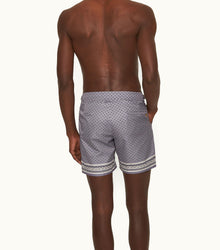 Bulldog Solmio Print Mid-Length Swim Shorts | Taro