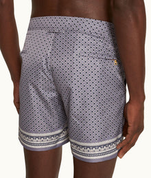 Bulldog Solmio Print Mid-Length Swim Shorts | Taro
