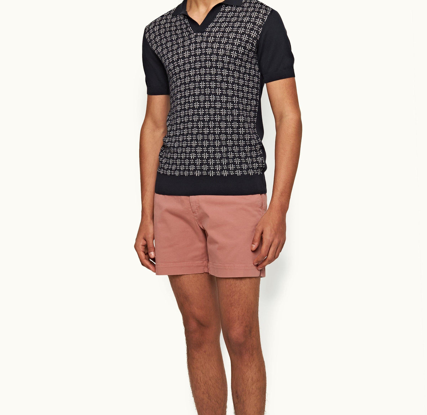 Bulldog Stretch-Cotton 007 Mid-Length Stretch-Cotton Shorts | Mauve