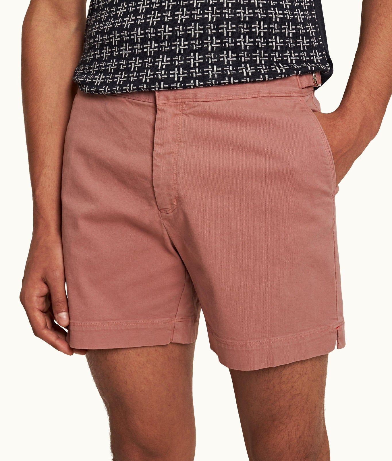Bulldog Stretch-Cotton 007 Mid-Length Stretch-Cotton Shorts | Mauve