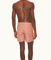 Bulldog Wave Print Mid-Length Swim Shorts | Firestone