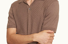Burnham Silk Tailored Fit Jacquard Knit Silk-Cotton Polo Shirt Colour | Light Plum Wine
