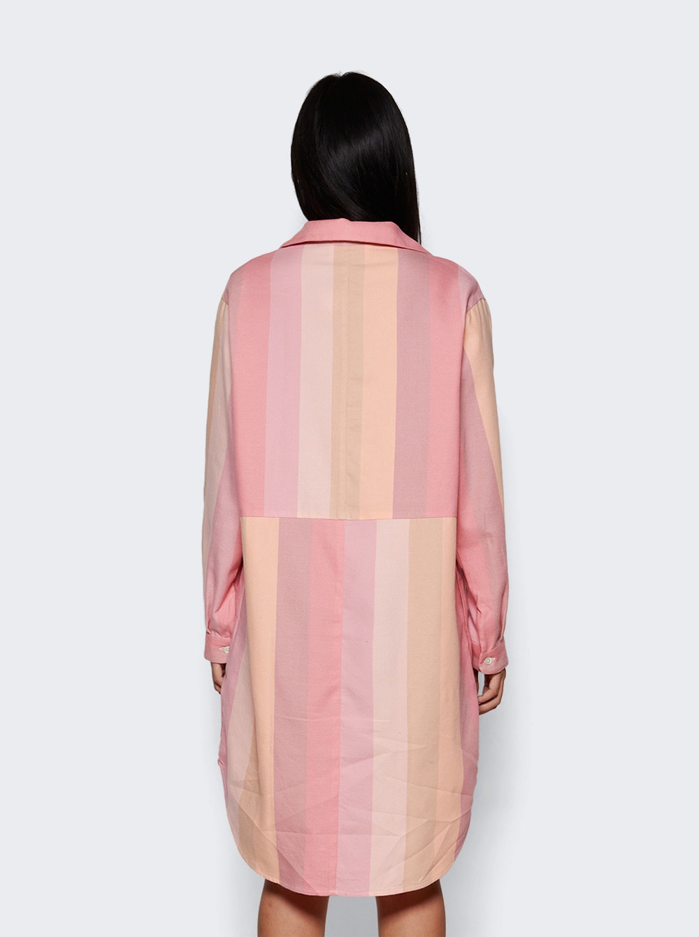 Women | Marrakshi Life | Tunic Dress | Pink Vertical Stripes