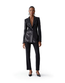 Single Breasted Peak Lapel Jacket | Black