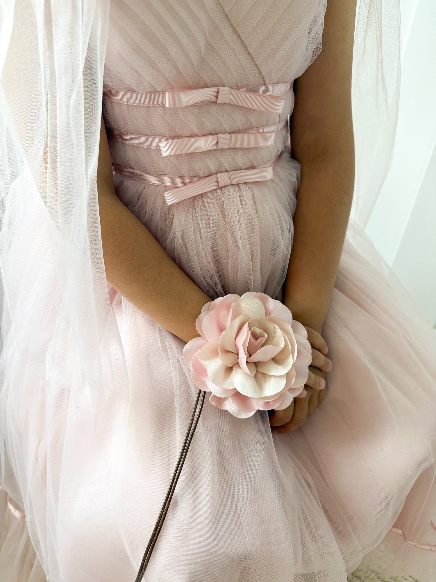 Girl | Flower Neck Tie | Pink