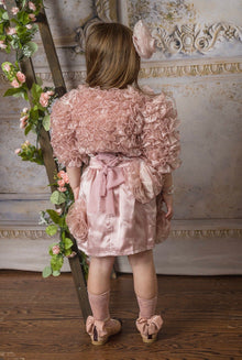 Girl | Vivian Ruffle Organza Jacket | Dusty Pink