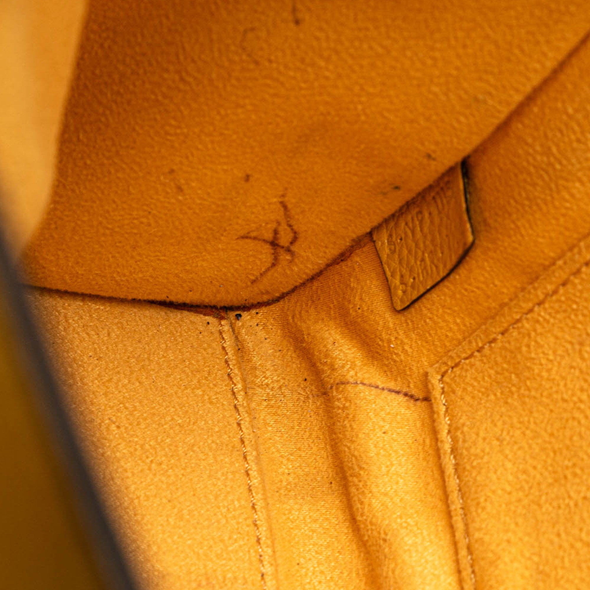 Celine | Pre-Owned Nano Leather Luggage Tote | Yellow/Mustard