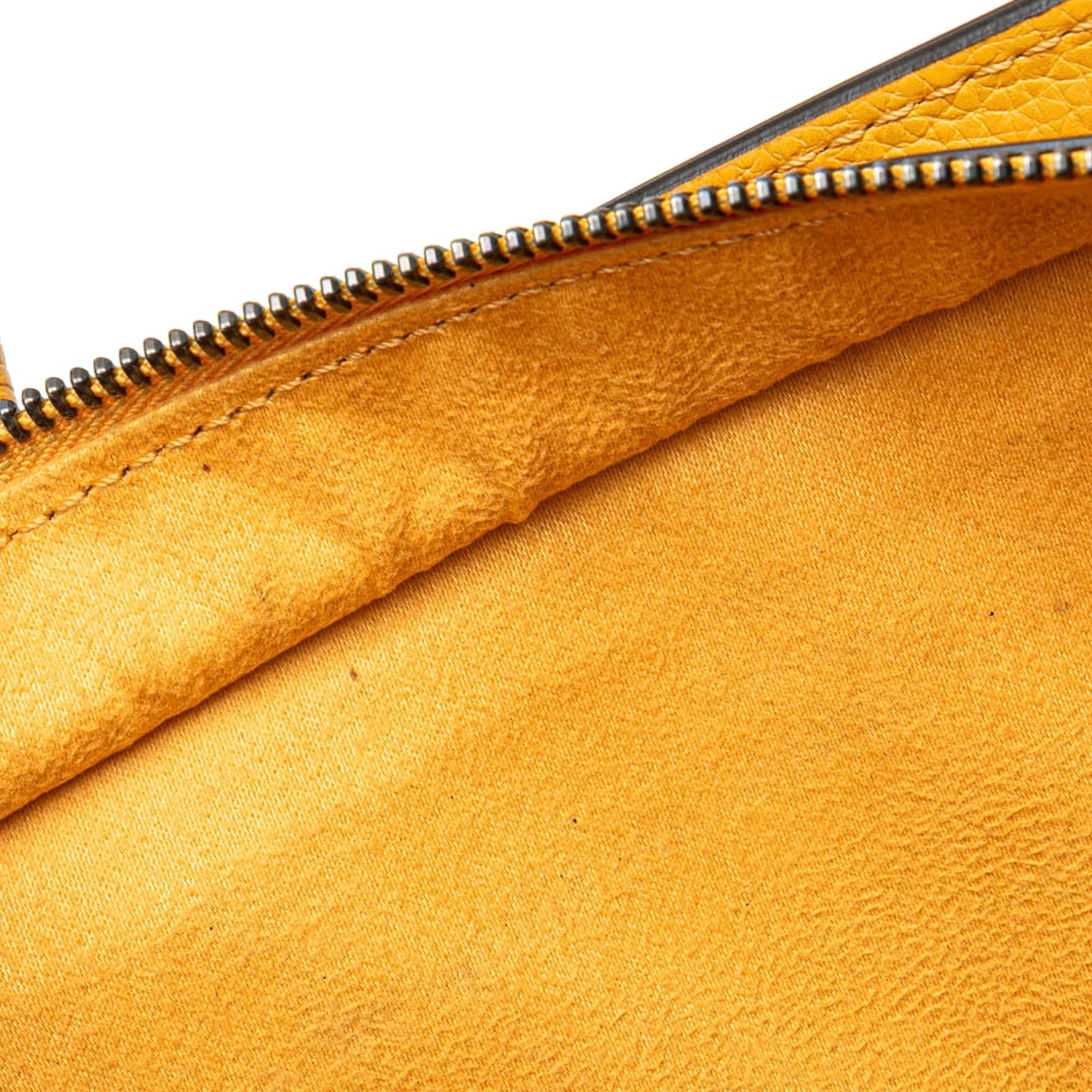 Celine | Pre-Owned Nano Leather Luggage Tote | Yellow/Mustard